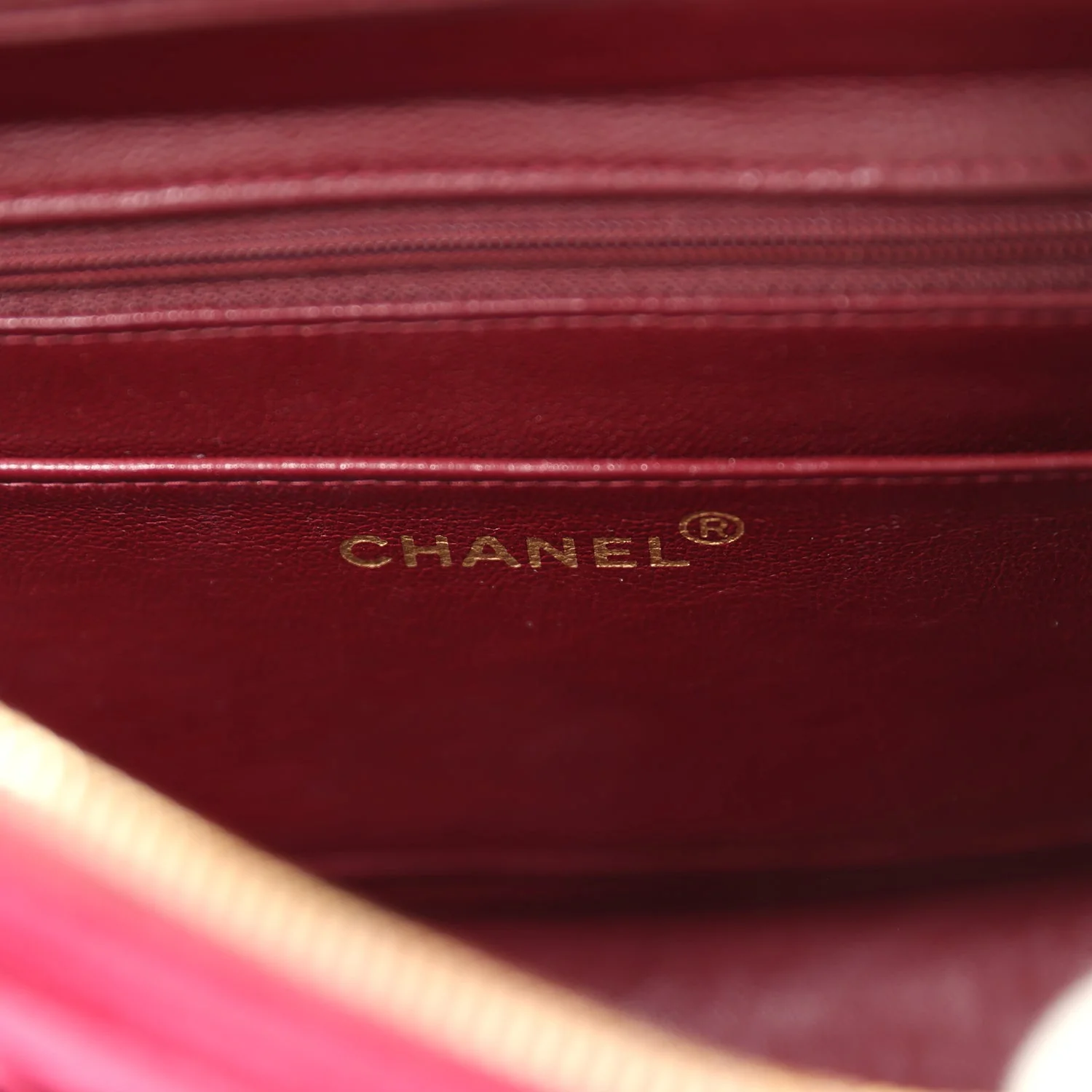 Vintage Chanel Medium Classic Flap Backpack Burgundy Velvet Gold Hardware - Image 10