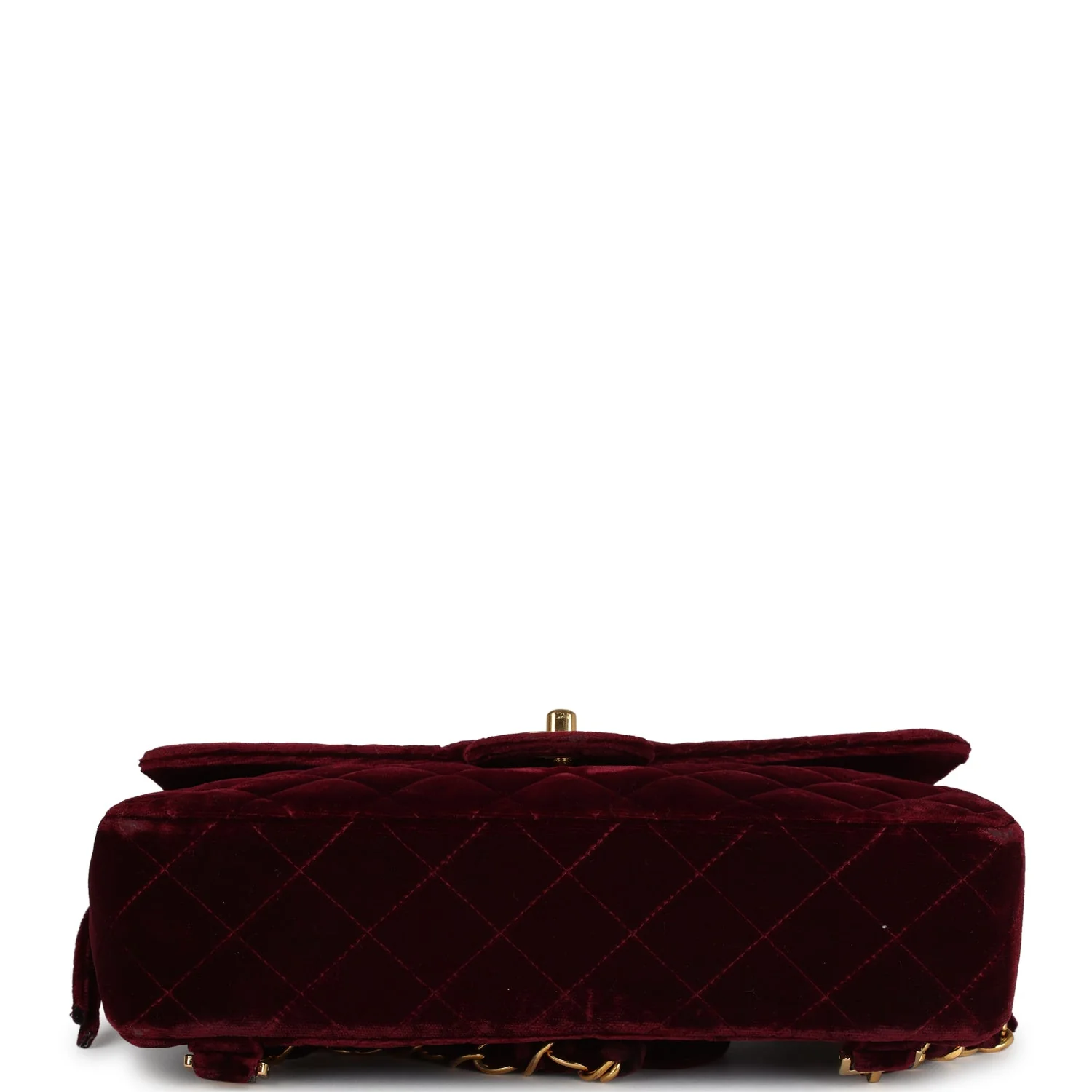 Vintage Chanel Medium Classic Flap Backpack Burgundy Velvet Gold Hardware - Image 6