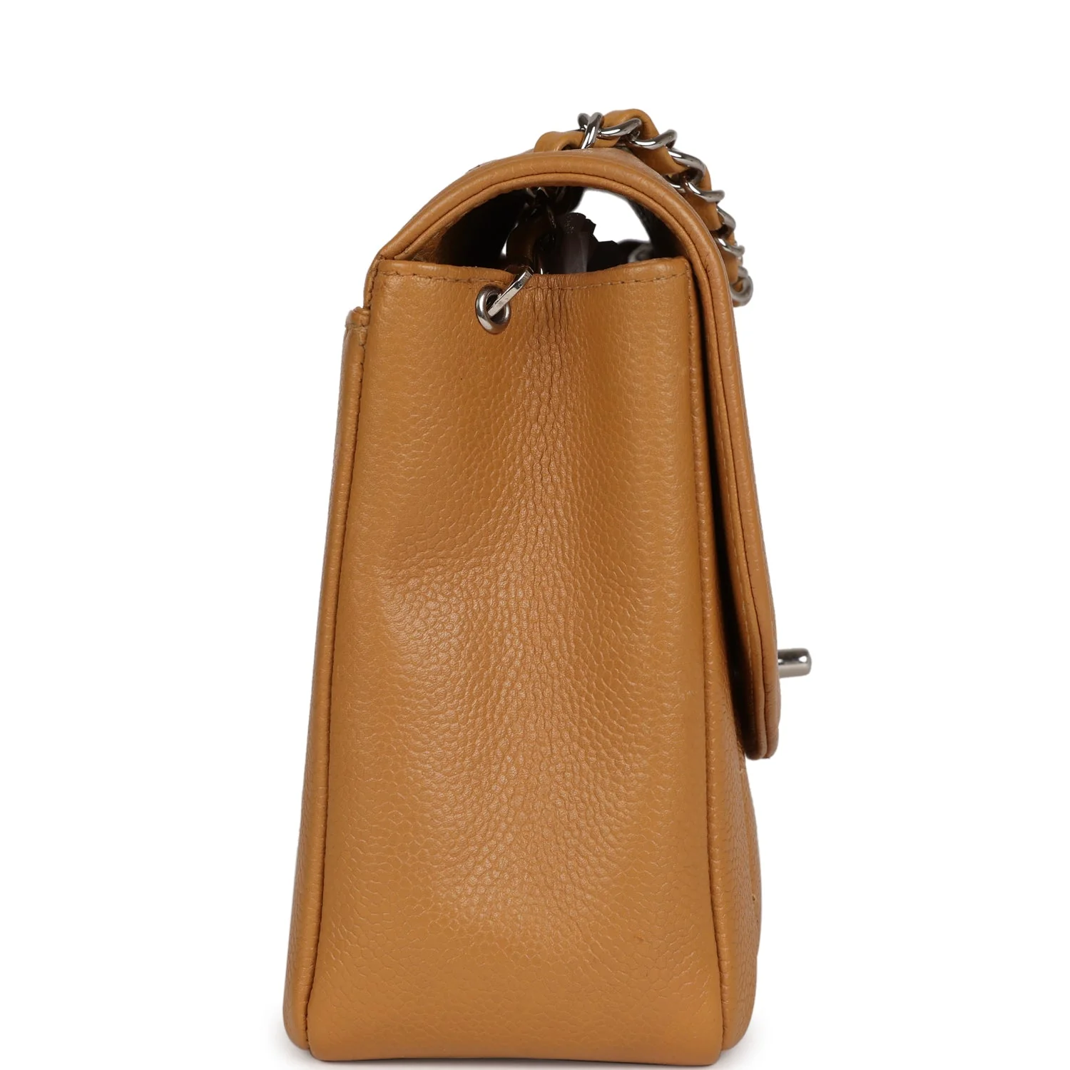 Vintage Chanel Medium Diana Flap Bag Dark Beige Caviar Silver Hardware - Image 3