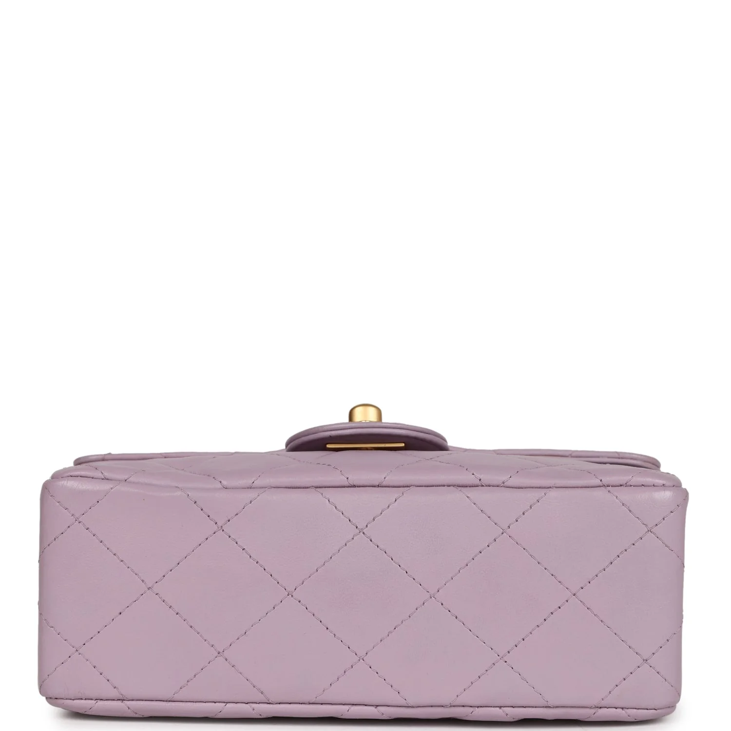 Vintage Chanel Mini Square Flap Bag Light Purple Lambskin Matte Gold Hardware - Image 6