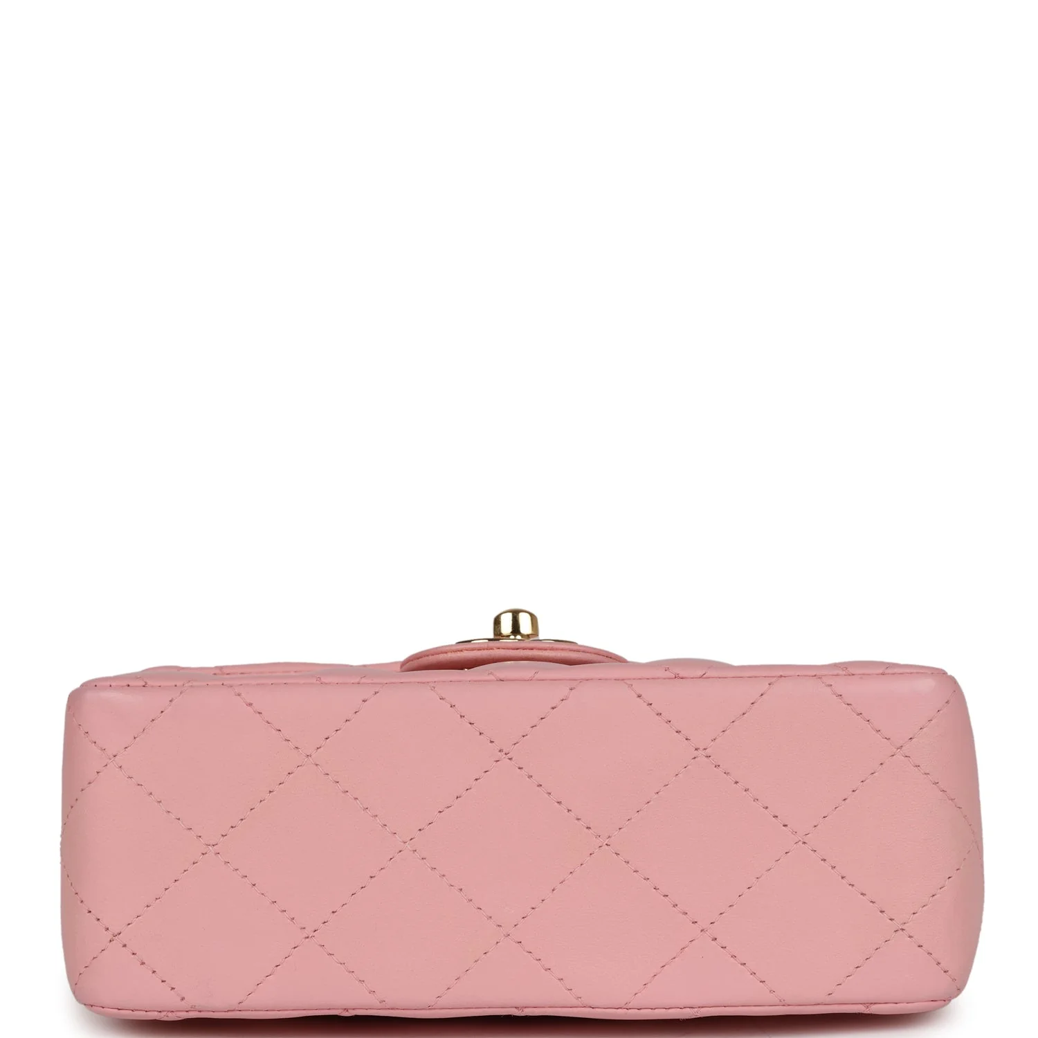 Vintage Chanel Mini Square Flap Light Pink Lambskin Gold Hardware - Image 6