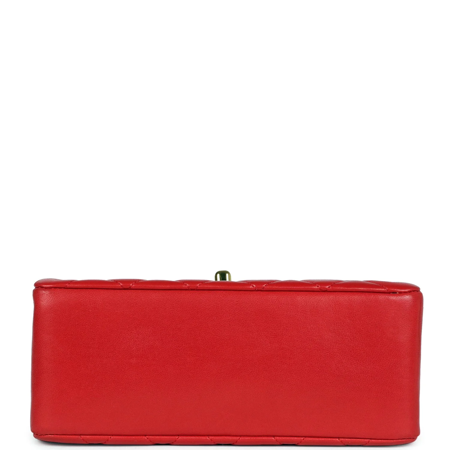 Vintage Chanel Top Handle Square Flap Red Lambskin Gold Hardware - Image 6