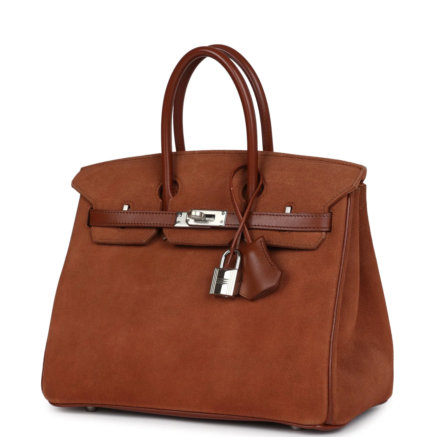 Vintage Hermes Birkin 25 Noisette Doblis and Box Palladium Hardware - Image 5