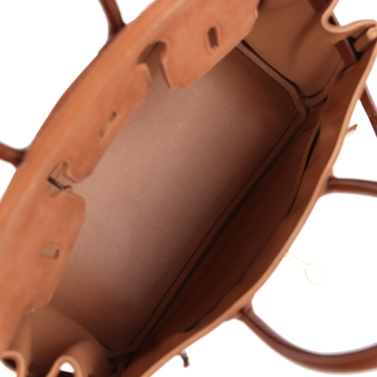 Vintage Hermes Birkin 25 Noisette Doblis and Box Palladium Hardware - Image 8