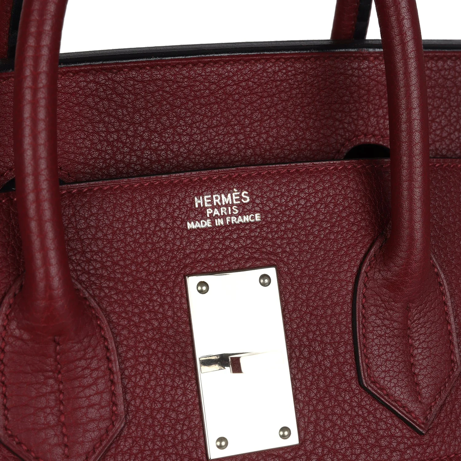 Vintage Hermes Birkin HAC 50 Rouge H Fjord Palladium Hardware - Image 7