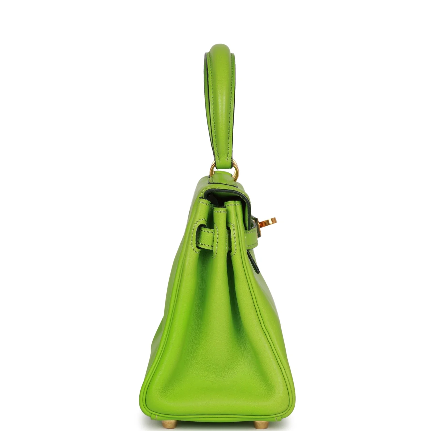 Vintage Hermes Kelly Retourne 20 Vert Cru Gulliver Gold Hardware - Image 3