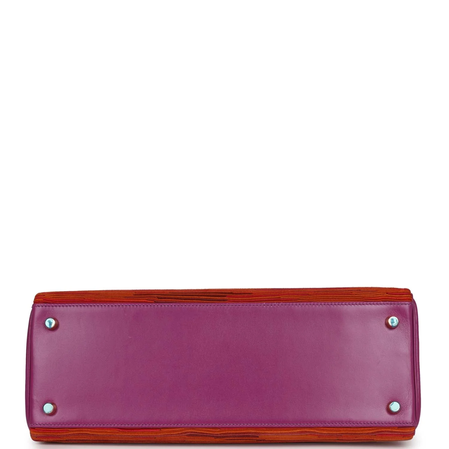 Vintage Hermes Kelly Retourne 32 Vibrato Cyclamen Box Gold Hardware - Image 6