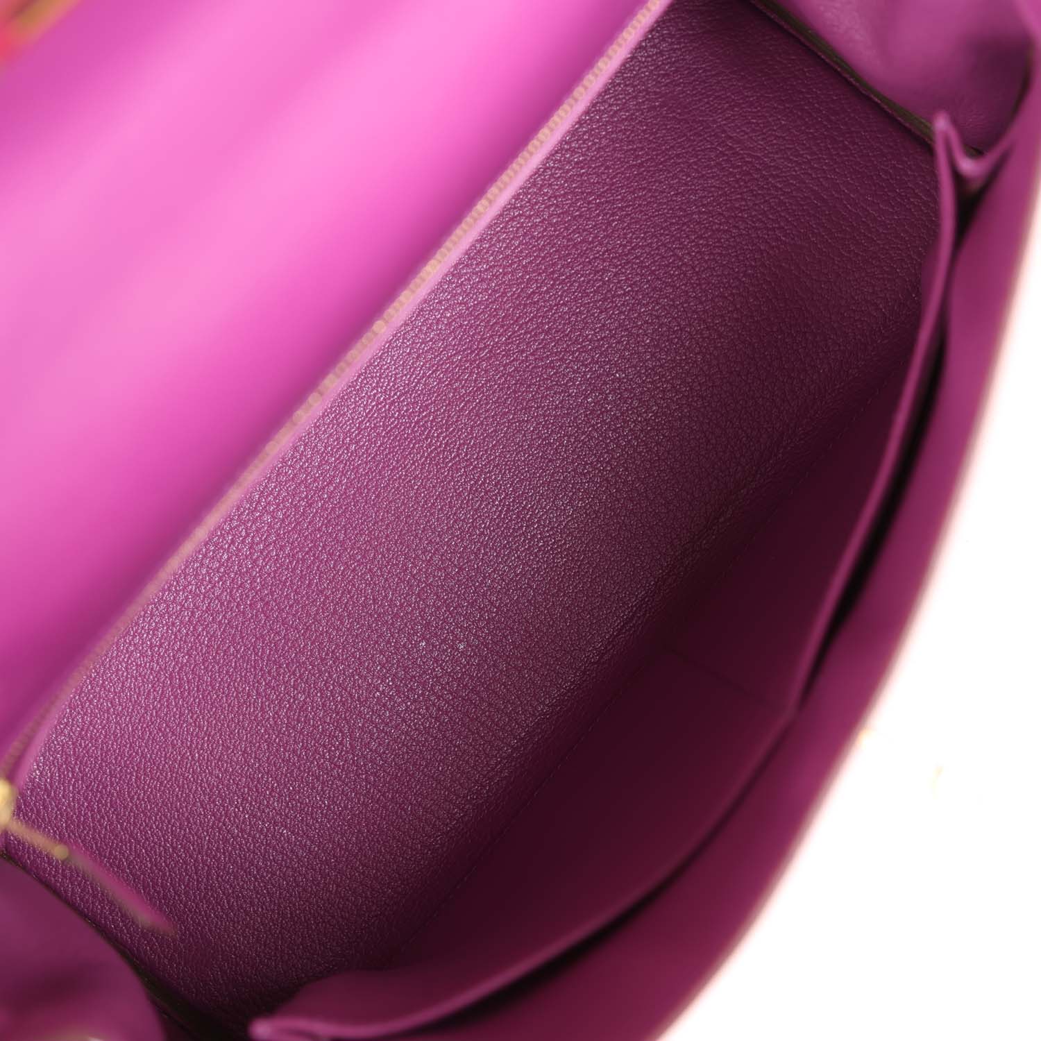 Vintage Hermes Kelly Retourne 32 Vibrato Cyclamen Box Gold Hardware - Image 8