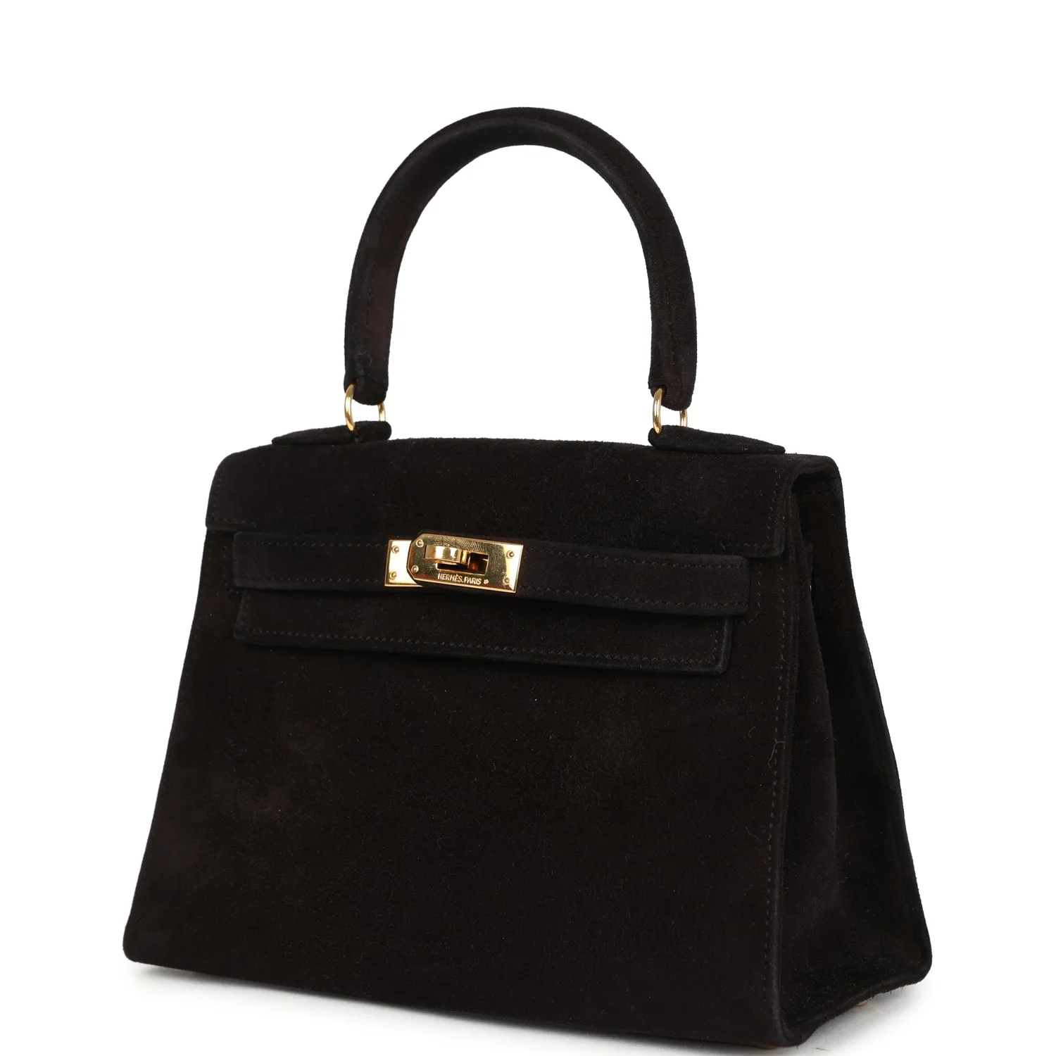 Vintage Hermes Kelly Sellier 20 Black Doblis Gold Hardware - Image 5