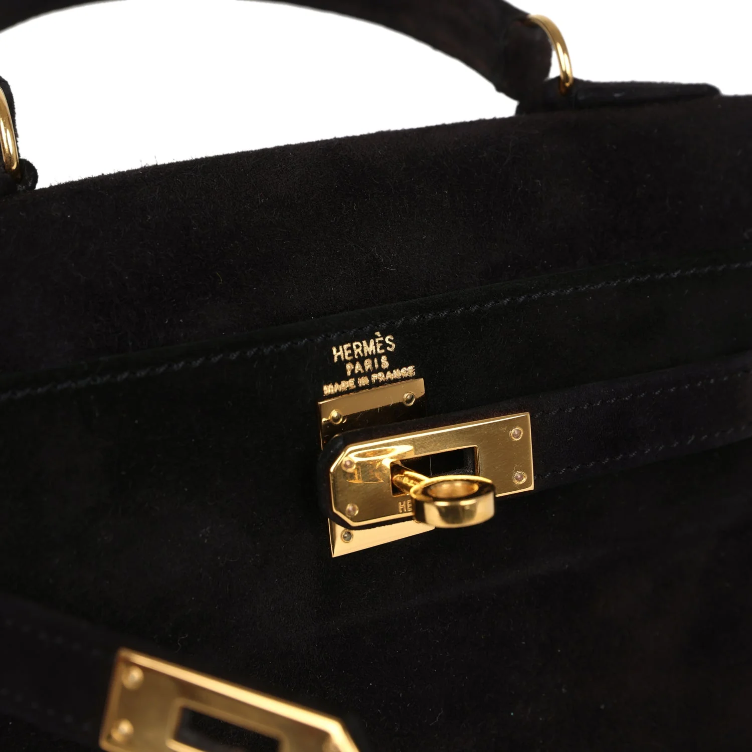 Vintage Hermes Kelly Sellier 20 Black Doblis Gold Hardware - Image 7