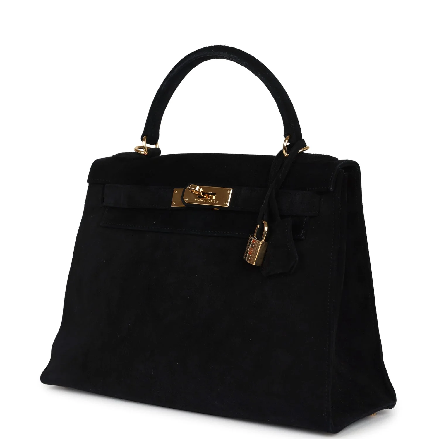 Vintage Hermes Kelly Sellier 28 Black Doblis Gold Hardware - Image 5