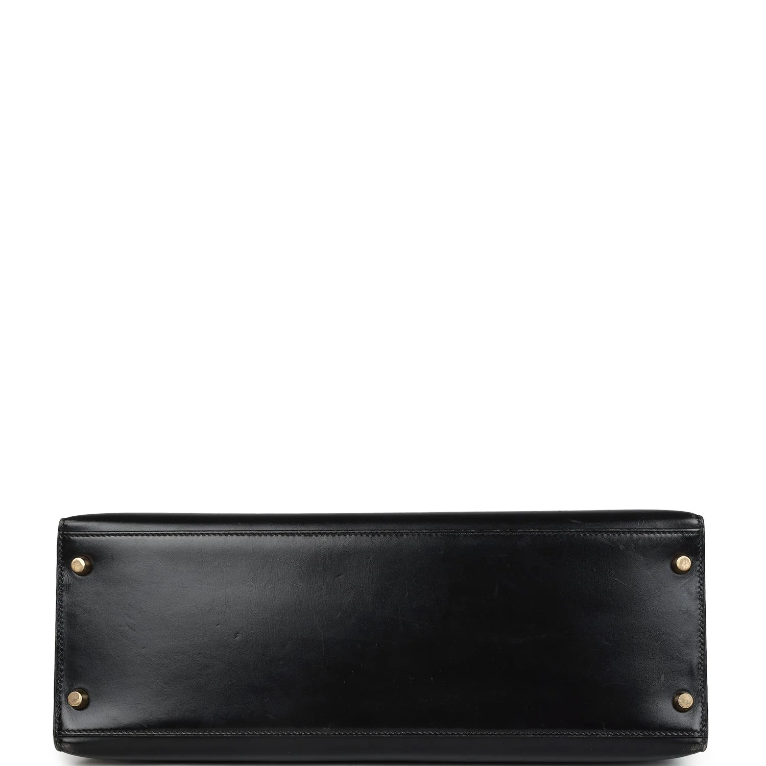 Vintage Hermes Kelly Sellier 35 Black Box Gold Hardware - Image 6