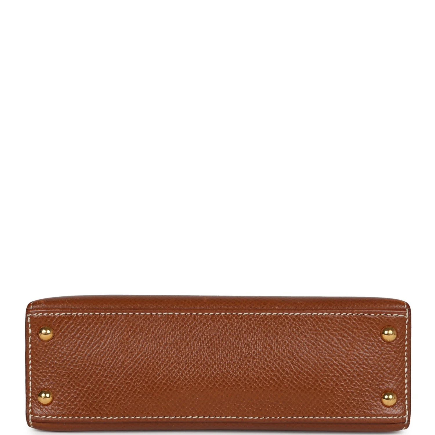 Vintage Hermes Micro Kelly Sellier 15 Gold Courchevel Gold Hardware - Image 6