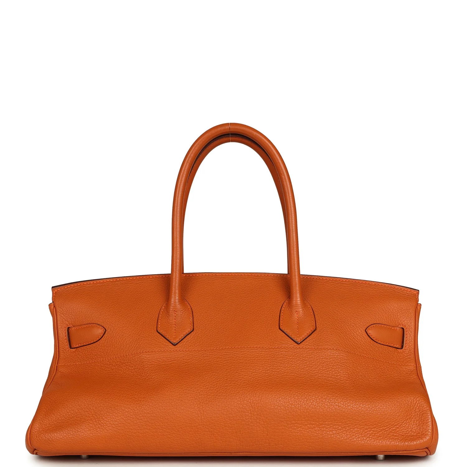 Vintage Hermes Shoulder Birkin 42 JPG Orange Clemence Palladium Hardware - Image 4