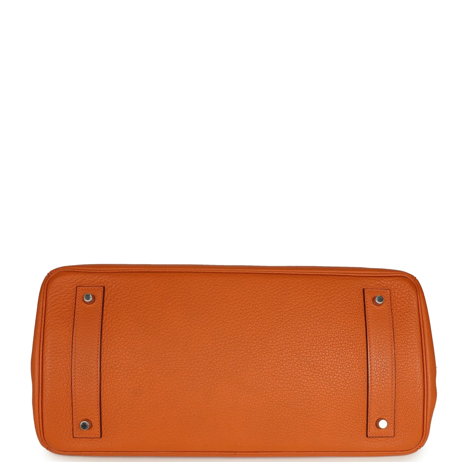 Vintage Hermes Shoulder Birkin 42 JPG Orange Clemence Palladium Hardware - Image 6
