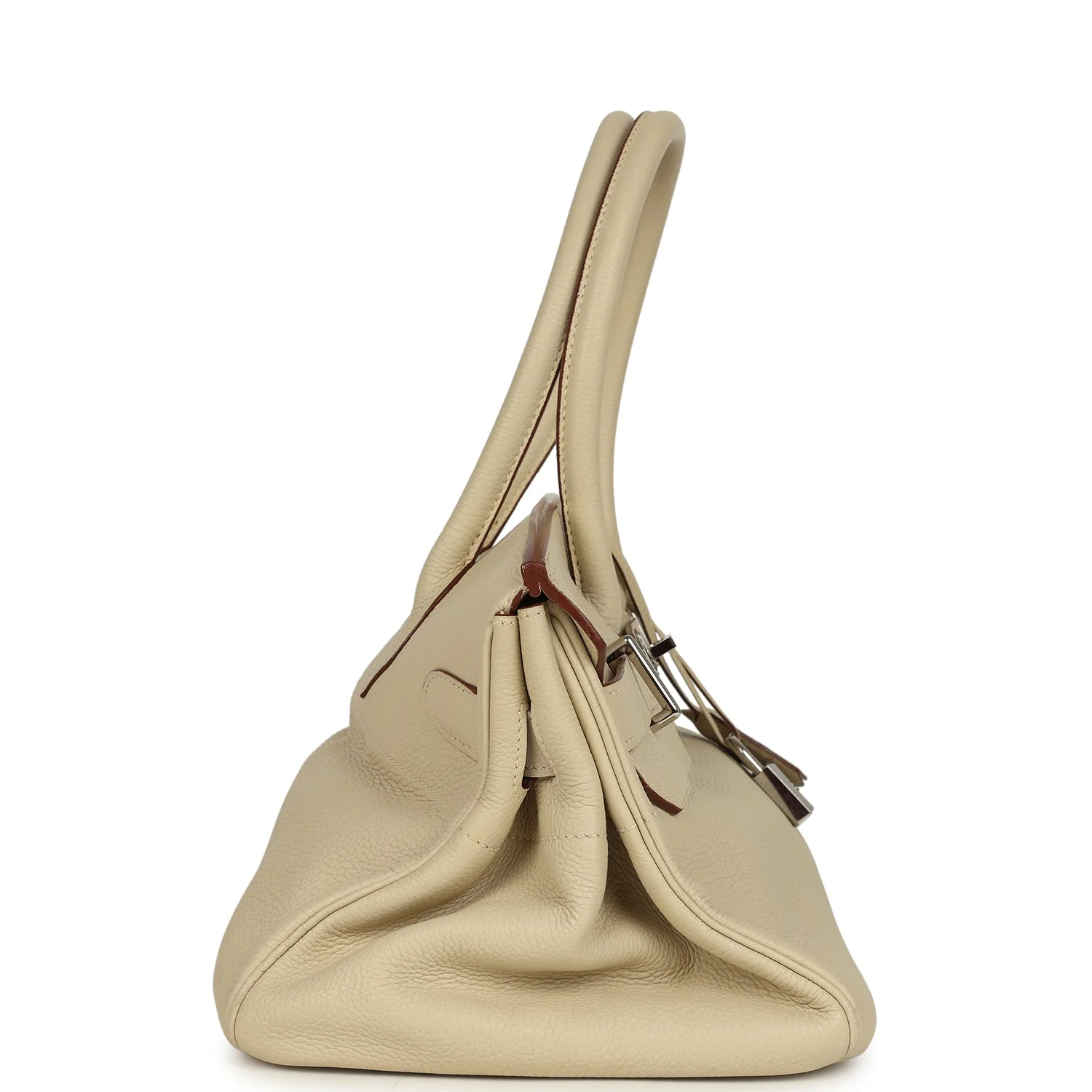 Vintage Hermes Shoulder Birkin 42 JPG Parchemin Clemence Palladium Hardware - Image 3