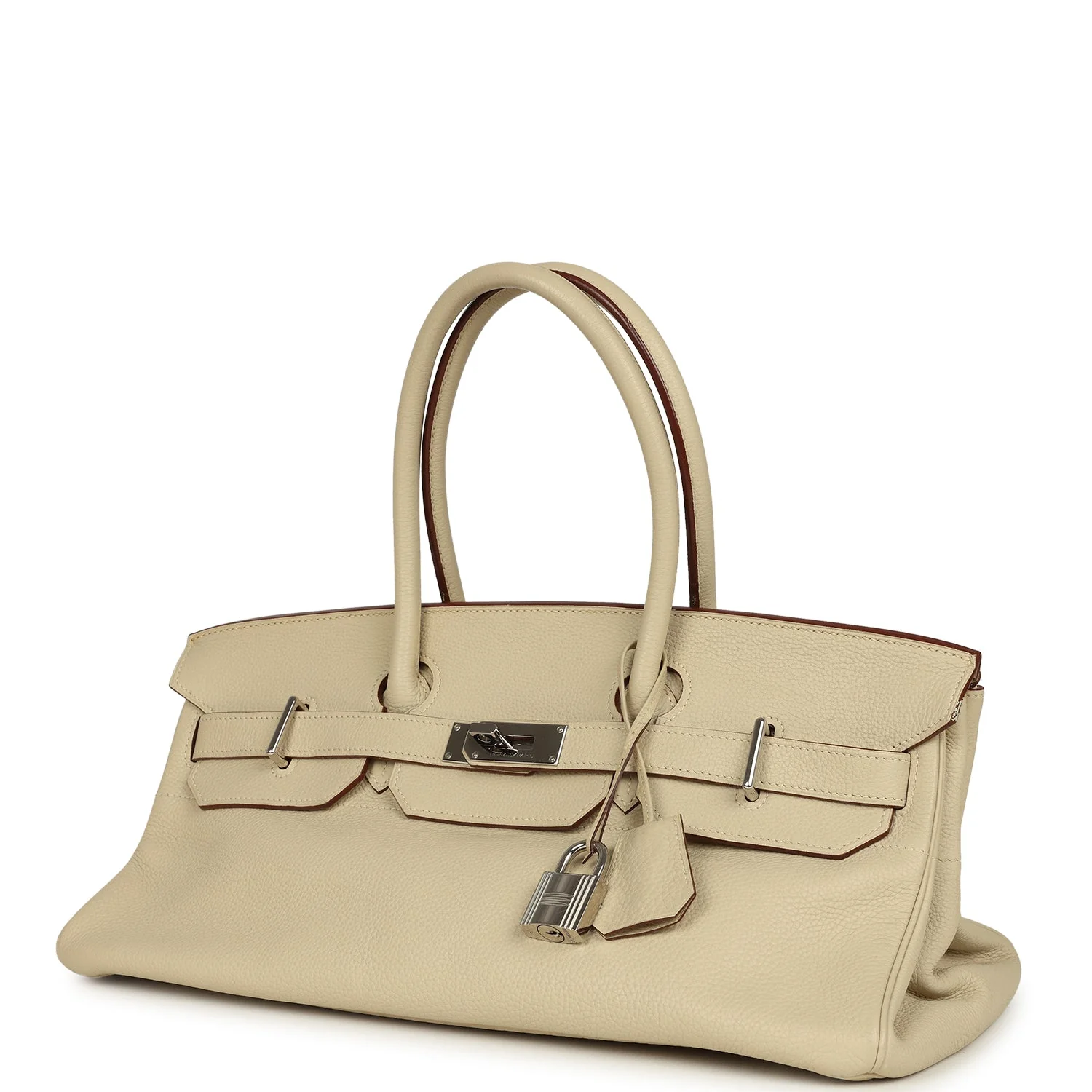 Vintage Hermes Shoulder Birkin 42 JPG Parchemin Clemence Palladium Hardware - Image 5