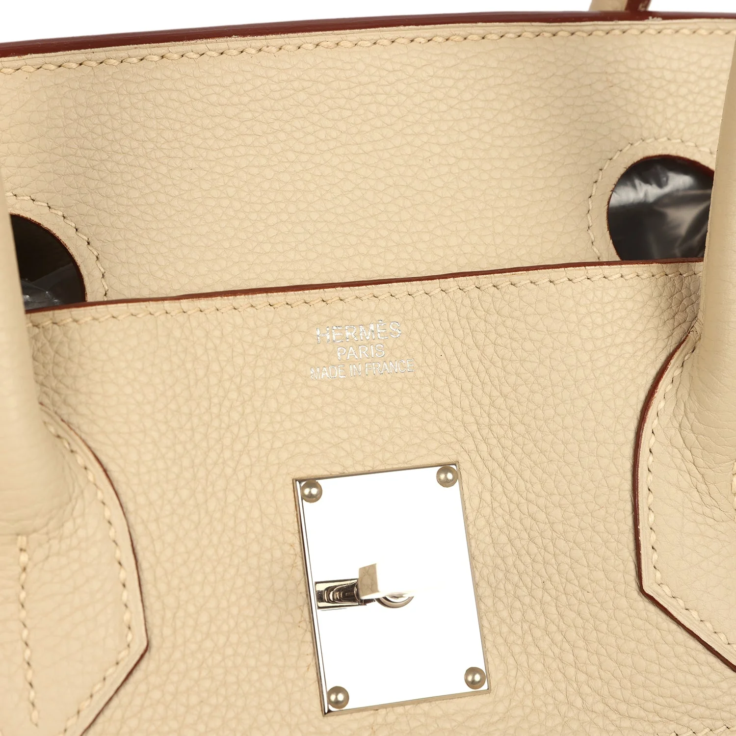 Vintage Hermes Shoulder Birkin 42 JPG Parchemin Clemence Palladium Hardware - Image 7