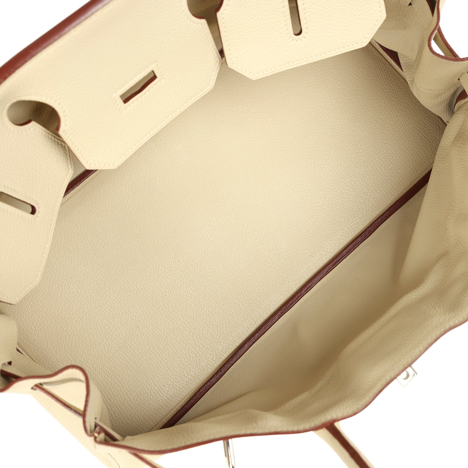 Vintage Hermes Shoulder Birkin 42 JPG Parchemin Clemence Palladium Hardware - Image 8